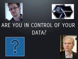 ARE YOU IN CONTROL OF YOUR
DATA?

 
