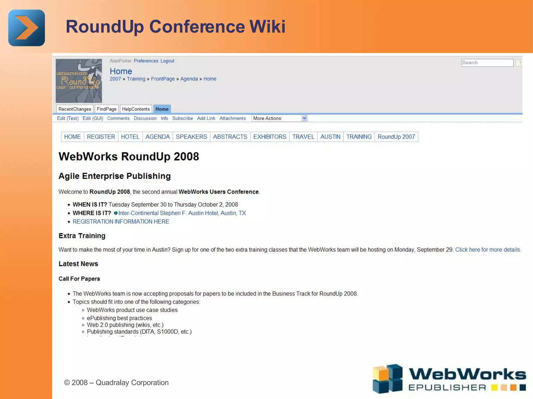 RoundUp Conference Wiki 