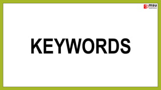 KEYWORDS
 