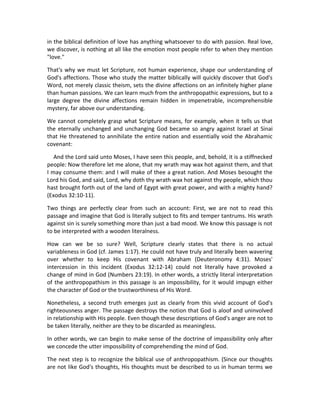 Doth Example Doctrinal study of impassivity of god | RTF
