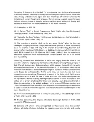 Doctrinal study of impassivity of god | RTF