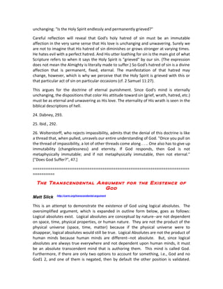Doctrinal study of impassivity of god | RTF