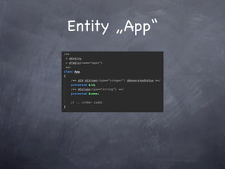 Entity „App“
 