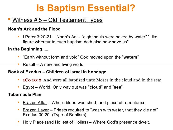 Doctrine of Baptism - Part 1