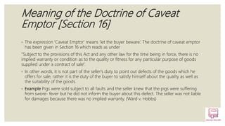 Doctrine Of Caveat Emptor PPTX Consumer Issues Business Doctrine Of Caveat Emptor 2 320