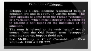 Doctrine of Estoppel under the indian law.pptx