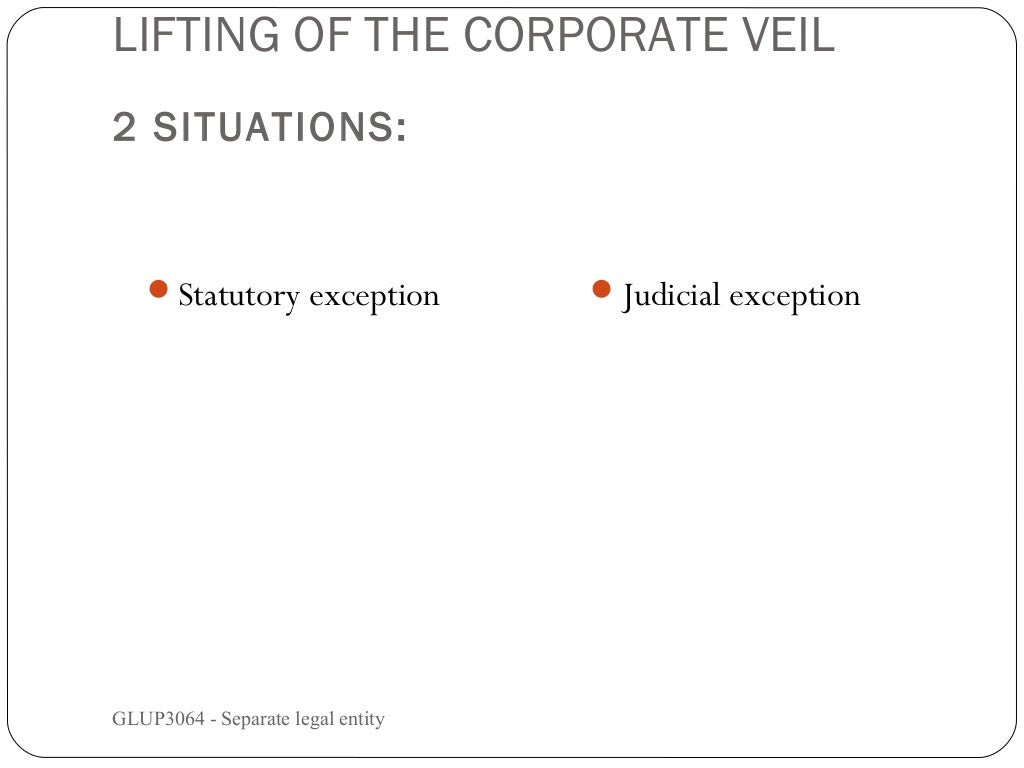 Doctrine of separate_legal_entity company law