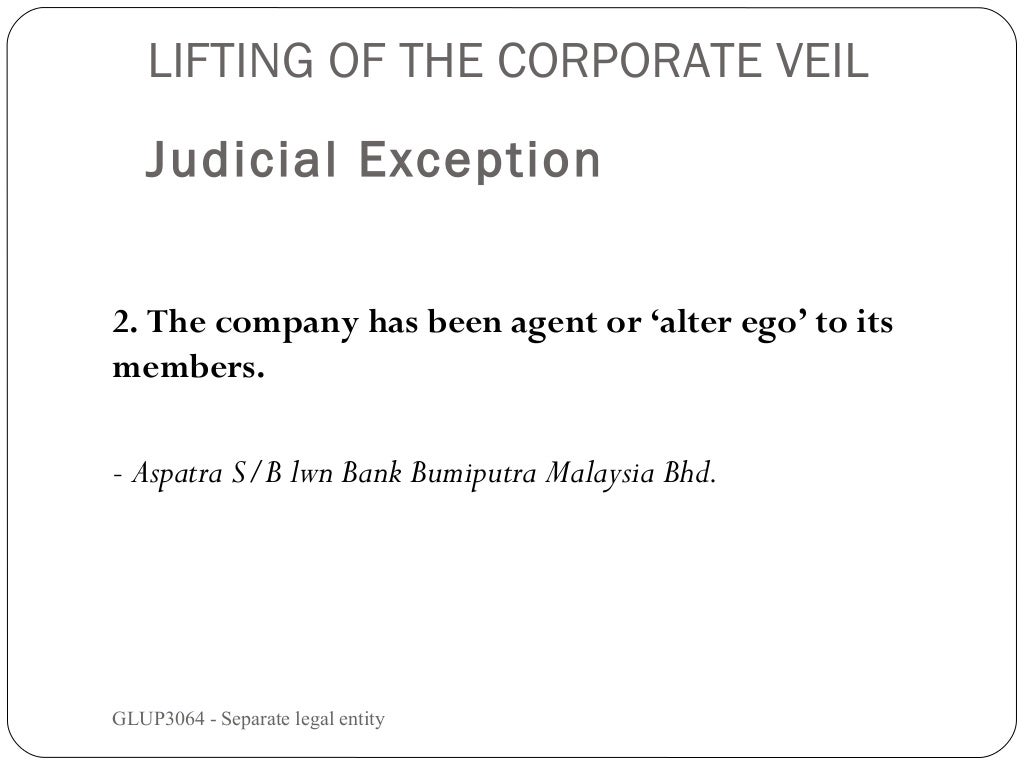 Doctrine of separate_legal_entity company law