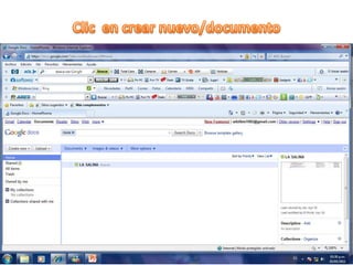 Clic en crear nuevo/documento