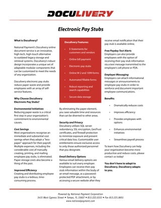 Doculivery Brochure - Online Statements Simplified | PDF