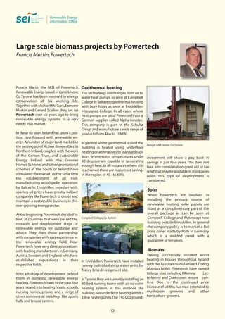 Large scale biomass projects by Powertech
Francis Martin, Powertech




Francis Martin the M.D. of Powertech       Geother...
