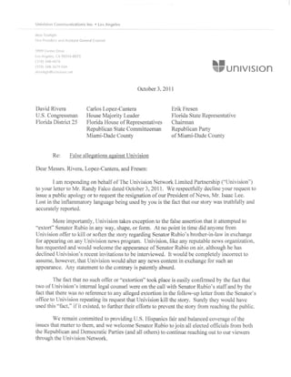 Official response from Univision