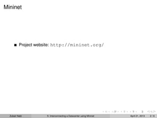 Lab 5: Interconnecting a Datacenter using Mininet | PDF