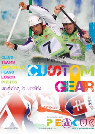   Planet Canoe  9
Contact us for a quote
t: +44 (0)1629 732611 e: info@peakuk.com
Baillie/Stott.Cardiff.ImagePeteAstles
Clubs
Teams
Individuals
Flags
logos
photos
anything is possible...
 