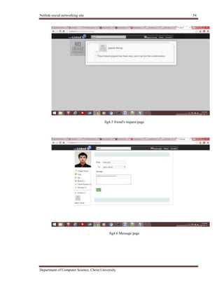 Netlink-social networking site 54
Department of Computer Science, Christ University
fig4.5 friend's request page
fig4.6 Message page
 