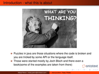 Java puzzles | PPT