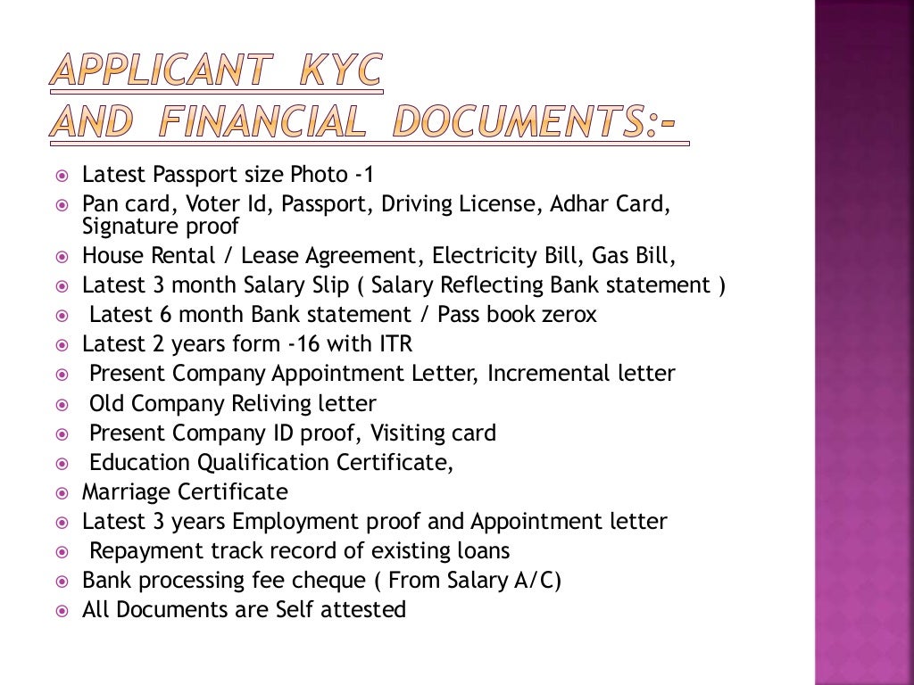 DOCUMENT REQUIRED FOR CONSTRUCTION LOAN IN BANGALORE