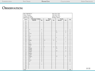 Spot Speed Study (Lab) | PDF | Track and Field | Sports