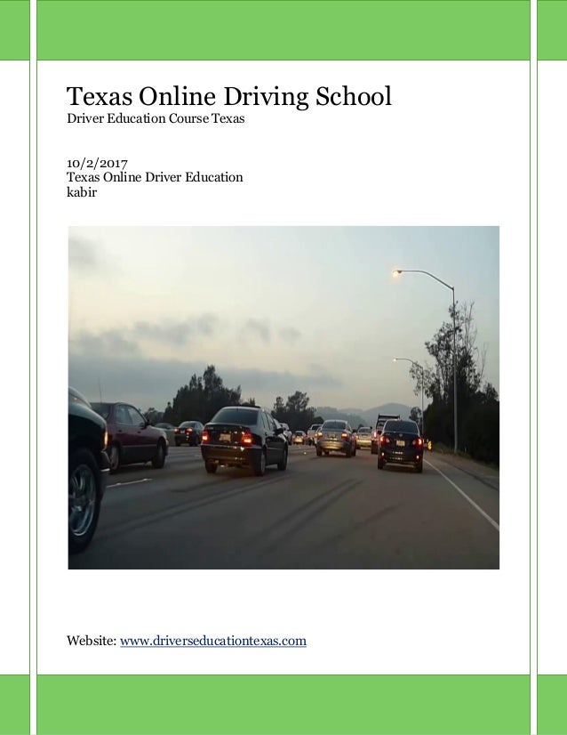 Drivers Ed Online >> Texas Drivers Ed Online Drivers Ed Online >> Texas Drivers Ed Online