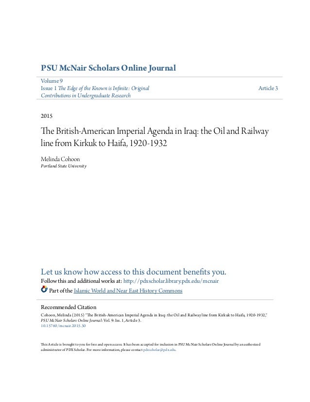The British American Imperial Agenda In Iraq The Oil And Railway Lin