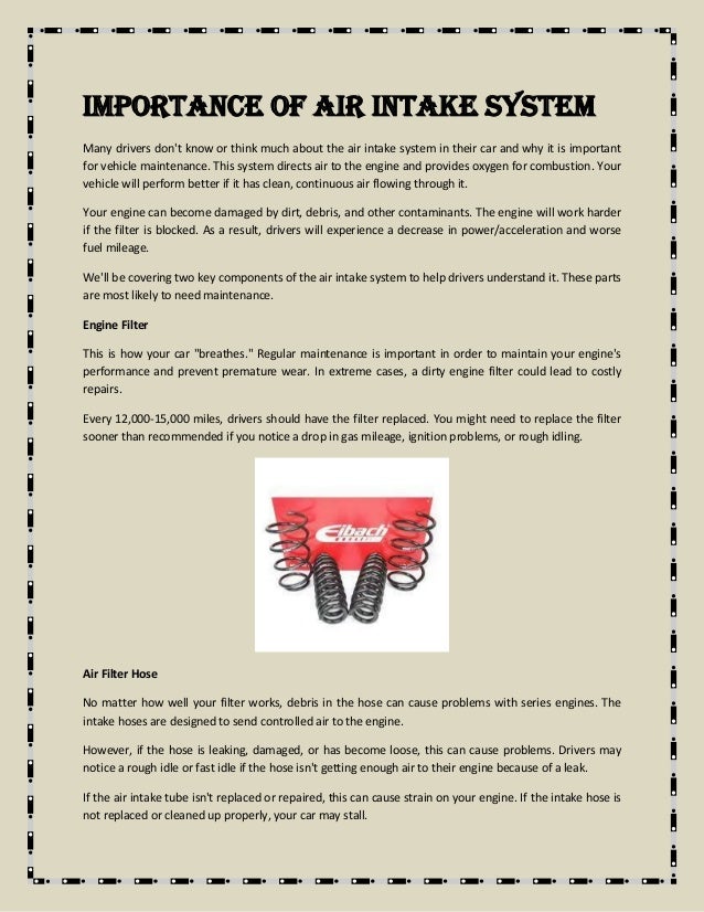 Importance of Air Intake System