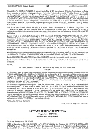 Boletín Oficial Nº 35.056 - Primera Sección 69 Lunes 28 de noviembre de 2022
RIOJANO S.R.L (CUIT 30-71252306-5), sito en S...