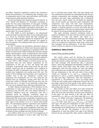 NUMERICAL SIMULATIONS OF HEAT AND MASS TRANSFER IN CONDENSING HEAT ...