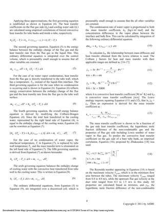 NUMERICAL SIMULATIONS OF HEAT AND MASS TRANSFER IN CONDENSING HEAT ...