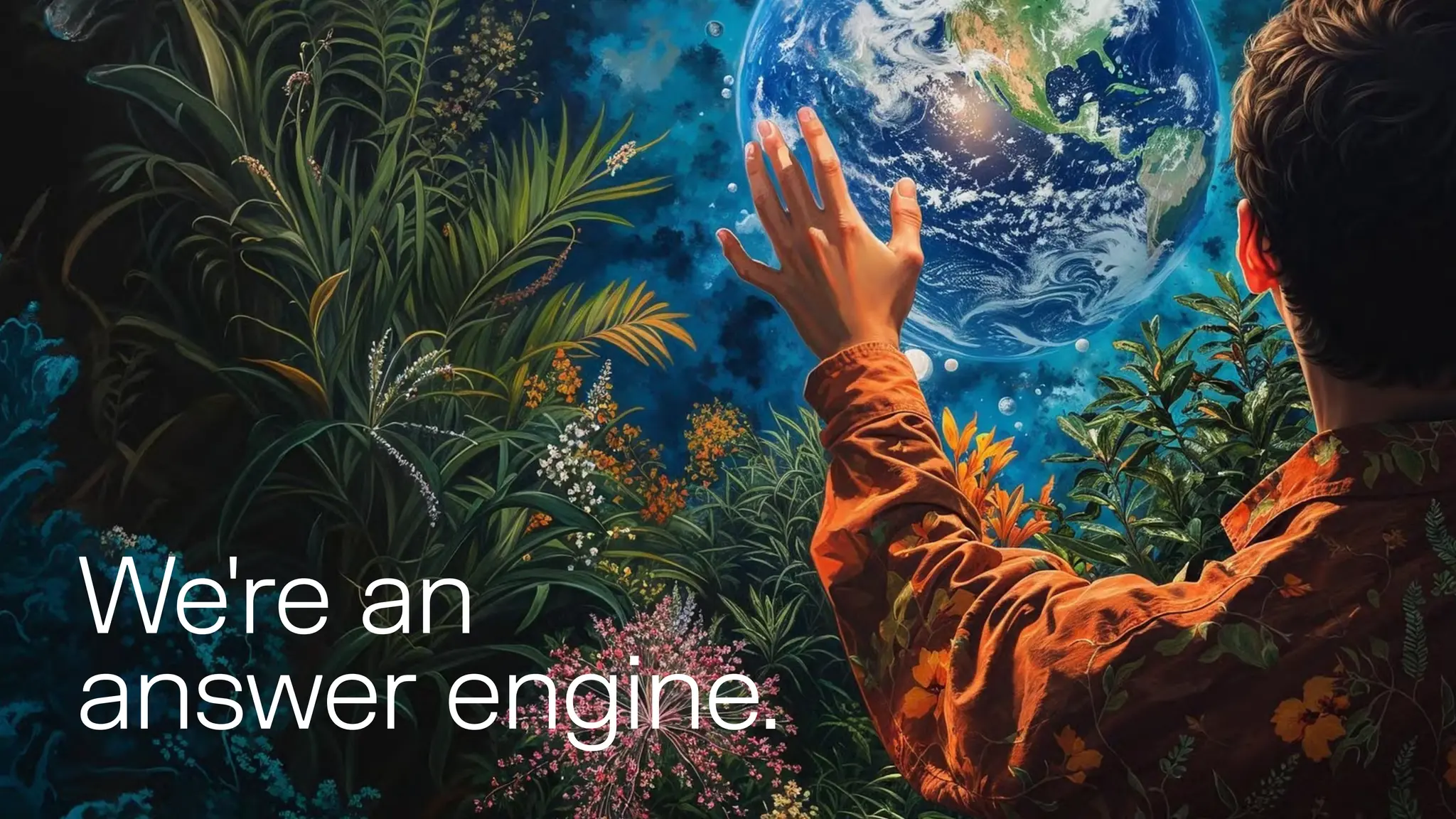 We're an
answer engine.
 