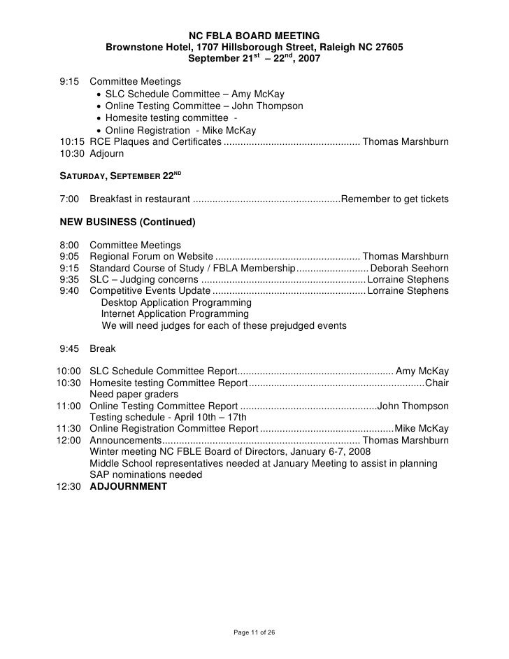 meeting document