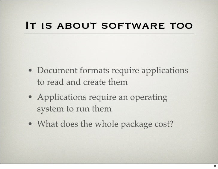 document formats
