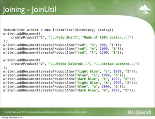 Joining - JoinUtil




Tuesday, November 6, 12
 