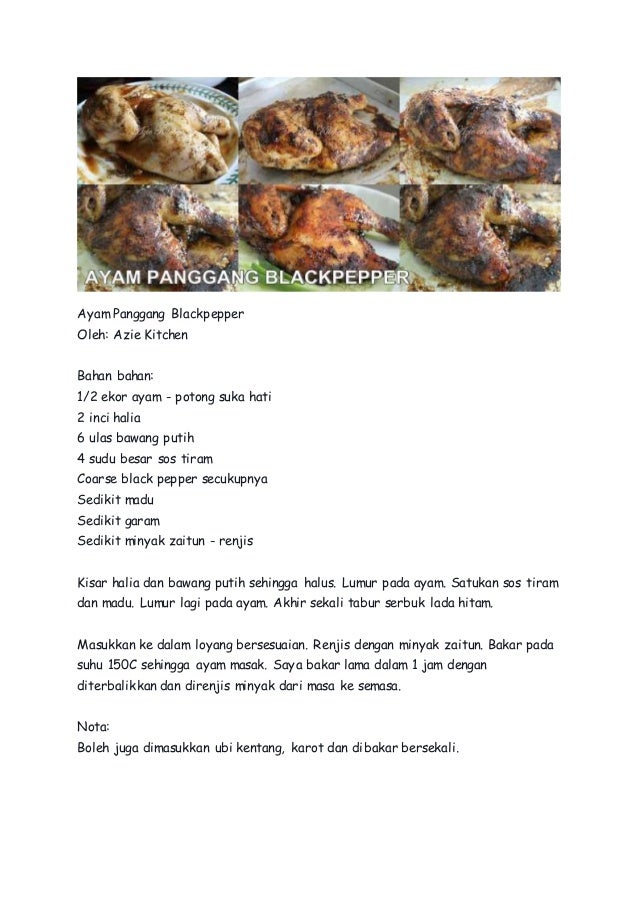 Resepi Ayam Madu Azie Kitchen - Resepi Book c