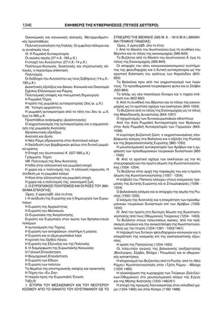 ÏéêïíïìéêÝò êáé êïéíùíéêÝò áëëáãÝò. Ìåôáññõèìéóôé-
êÝò ðñïóðÜèåéåò
ÐïëéôéêÞ åíïðïßçóç ôçò Éôáëßáò. Ïé åìöýëéïé ðüëåìïé êáé
ïé óõíÝðåéÝò ôïõò
VI. Ç ÑùìáúêÞ Áõôïêñáôïñßá
Ïé áéþíåò áêìÞò (27 ð.×.-193 ì.×.)
Ç åðï÷Þ ôïõ Áõãïýóôïõ (27 ð.×.-14 ì.×.)
Ðïëßôåõìá-Êïéíùíßá, äéïéêçôéêÝò êáé óôñáôéùôéêÝò áë-
ëáãÝò, ç ðåñáéôÝñù åðÝêôáóç
Ðïëéôéóìüò
Ïé äéÜäï÷ïé ôïõ Áõãïýóôïõ ùò ôïõò ÓåâÞñïõò (14 ì.×.-
193 ì.×.)
ÄéïéêçôéêÝò åîåëßîåéò êáé Äßêáéï. Êïéíùíßá êáé Ïéêïíïìßá
Ó÷Ýóåéò Åëëçíéóìïý êáé Ñþìçò
ÐïëéôéóìéêÝò åðáöÝò êáé ðíåõìáôéêÞ äçìéïõñãßá
Ç ÑùìáúêÞ ÔÝ÷íç
Ç êñßóç ôçò ñùìáúêÞò áõôïêñáôïñßáò (3ïò áé. ì.×.)
VII. ¾óôåñç áñ÷áéüôçôá
Ç ñùìáúêÞ áõôïêñáôïñßá áðü ôá ôÝëç ôïõ 3ïõ áé. ì.×.
Ýùò ôï 565 ì.×.
ÐñïóðÜèåéá áíÜêáìøçò (Äéïêëçôéáíüò)
Ï åê÷ñéóôéáíéóìüò ôçò áõôïêñáôïñßáò êáé ç éó÷õñïðïß-
çóç ôçò ñùìáúêÞò ÁíáôïëÞò
ÈñçóêåõôéêÝò åîåëßîåéò
ÁíáôïëÞ êáé Äýóç
Ç ÍÝá Ñþìç åäñáéþíåôáé óôïí Áíáôïëéêü êüóìï
Ç äéåßóäõóç ôùí âáñâáñéêþí öýëùí óôï äõôéêü ñùìáú-
êü êñÜôïò
Ç Åðï÷Þ ôïõ Éïõóôéíéáíïý Á´ (527-565 ì.×.)
ÃñÜììáôá, ÔÝ÷íç
VIII. Ðïëéôéóìïß ôçò ¢ðù ÁíáôïëÞò
Ç Éíäßá óôçí åëëçíéóôéêÞ êáé ñùìáúêÞ åðï÷Þ
Ç ÷þñá êáé ï ðïëéôéóìüò ôçò. Ç åëëçíéêÞ ðáñïõóßá. Ç
óýíäåóç ìå ôï ñùìáúêü êüóìï
Ç Êßíá óôçí åëëçíéóôéêÞ êáé ñùìáúêÞ åðï÷Þ
Ç ÷þñá êáé ï ðïëéôéóìüò ôçò, ïéêïíïìéêÞ æùÞ
2. Ï ÅÕÑÙÐÁÚÊÏÓ ÐÏËÉÔÉÓÌÏÓ ÊÁÉ ÏÉ ÑÉÆÅÓ ÔÏÕ (ÌÁ-
ÈÇÌÁ ÅÐÉËÏÃÇÓ)
´Ùñåò: 2 þñåò/åâä. üëï ôï Ýôïò
É. Ç áíÜäõóç ôçò Åõñþðçò êáé ç äçìéïõñãßá ôùí Åõñù-
ðáßùí
Ç Åõñþðç ôçò Áñ÷áéüôçôáò
Ç Åõñþðç ôïõ Ìåóáßùíá
Ïé Åõñùðáßïé ôçò ÁíáãÝííçóçò
Åõñþðç êáé Åõñùðáßïé óôïí áéþíá ôùí èñçóêåõôéêþí
ðïëÝìùí
Ç áõôïíüìçóç ôçò ÔÝ÷íçò
Ç Åõñþðç ôùí áíôéöÜóåùí: åðéóôÞìç Þ ìáãåßá;
Ç Åõñþðç êáé ïé åîùåõñùðáúêïß ëáïß
Ç êñéôéêÞ ôïõ Ïñèïý Ëüãïõ
Ç Åõñþðç ôçò Åîïõóßáò êáé ôçò ÐïëéôéêÞò
ÉÉ. Ç äéáìüñöùóç ôçò ÅõñùðáúêÞò Êïéíùíßáò
Ç ÃáëëéêÞ ÅðáíÜóôáóç
Ç Âéïìç÷áíéêÞ ÅðáíÜóôáóç
Ç Åõñþðç ôùí Åèíþí
Ç Åõñþðç ôùí ðïëéôþí
Ôá èåìÝëéá ôçò åðéóôçìïíéêÞò óêÝøçò êáé ðñáêôéêÞò
Ç ÔÝ÷íç ôïõ «Åõ Æçí»
Ç ðïñåßá ðñïò ôçí ÅõñùðáúêÞ ¸íùóç
ÔÜîç Â
1. ÉÓÔÏÑÉÁ ÔÏÕ ÌÅÓÁÉÙÍÉÊÏÕ ÊÁÉ ÔÏÕ ÍÅÏÔÅÑÏÕ
ÊÏÓÌÏÕ ÁÐÏ ÔÏ ÈÁÍÁÔÏ ÔÏÕ ÉÏÕÓÔÉÍÉÁÍÏÕ ÙÓ ÔÏ
ÓÕÍÅÄÑÉÏ ÔÇÓ ÂÉÅÍÍÇÓ (565 Ì. ×. - 1815 Ì.×.) (ÌÁÈÇ-
ÌÁ ÃÅÍÉÊÇÓ ÐÁÉÄÅÉÁÓ)
´Ùñåò: 2 þñåò/åâä. üëï ôï Ýôïò
É. Áðü ôï èÜíáôï ôïõ Éïõóôéíéáíïý Ýùò ôç óõíèÞêç ôïõ
ÂÝñíôåí êáé ôï ôÝëïò ôçò åéêïíïìá÷ßáò (565-843)
Ôï ÂõæÜíôéï áðü ôï èÜíáôï ôïõ Éïõóôéíéáíïý Á´ Ýùò ôï
ôÝëïò ôçò Åéêïíïìá÷ßáò (565-843)
Ïé áðáñ÷Ýò ôïõ íÝïõ êïéíùíéêïïéêïíïìéêïý óõóôÞìá-
ôïò ôçò öåïõäáñ÷ßáò êáé ç äõôéêÞ áõôïêñáôïñßá ùò ôçí
ïñéóôéêÞ äéÜóðáóç ôïõ êñÜôïõò ôùí Êáñïëéäþí (600-
850)
Ôá ÂáëêÜíéá ðñéí áðü ôïí åê÷ñéóôéáíéóìü ôùí ëáþí
ôïõò. Ôá ðñïïèùìáíéêÜ ôïõñêüöùíá öýëá êáé ïé ÓëÜâïé
(550-864)
Ôï ÉóëÜì ùò íÝá ðáãêüóìéá äýíáìç êáé ç ôá÷åßá åðÝ-
êôáóÞ ôïõ (622-850)
ÉÉ. Áðü ôç óõíèÞêç ôïõ ÂÝñíôåí êáé ôï ôÝëïò ôçò åéêïíï-
ìá÷ßáò ùò ôï ïñéóôéêü ó÷ßóìá ôùí åêêëçóéþí (843-1054)
Ôï ÂõæÜíôéï áðü ôï ôÝëïò ôçò Åéêïíïìá÷ßáò ùò ôï ôÝëïò
ôçò ÌáêåäïíéêÞò Äõíáóôåßáò (843-1057)
Ï ó÷çìáôéóìüò ôùí äõôéêïåõñùðáúêþí åèíïôÞôùí
Áðü ôçí Áãßá ÑùìáúêÞ Áõôïêñáôïñßá ôùí ÖñÜãêùí
óôçí Áãßá ÑùìáúêÞ Áõôïêñáôïñßá ôùí Ãåñìáíþí (843-
1056)
Ç åõñýôåñç âõæáíôéíÞ æþíç: ï åê÷ñéóôéáíéóìÝíïò óëá-
âüöùíïò êüóìïò óôá ÂáëêÜíéá êáé ç åîÝëéîç ôçò Ñùóßáò
êáé ôçò âïñåéïáíáôïëéêÞò Åõñþðçò (860-1050)
Ç ìïõóïõëìáíéêÞ áõôïêñáôïñßá ôùí ÁñÜâùí êáé ç åì-
öÜíéóç ôùí ðñïïèùìáíéêþí ôïõñêéêþí äõíáóôåéþí (850
- 1055)
ÉÉÉ. Áðü ôï ïñéóôéêü ó÷ßóìá ôùí åêêëçóéþí ùò ôçí 4ç
óôáõñïöïñßá êáé ôçí ðñþôç Üëùóç ôçò Êùíóôáíôéíïýðï-
ëçò (1054 -1204)
Ôï ÂõæÜíôéï óôçí áñ÷Þ ôçò ðáñáêìÞò ôïõ êáé ç ðñþôç
Üëùóç ôçò Êùíóôáíôéíïýðïëçò (1057 - 1204).
Ç åðéâïëÞ ôïõ Ðáðéêïý åëÝã÷ïõ óôïõò êïóìéêïýò çãå-
ìüíåò ôçò ÄõôéêÞò Åõñþðçò êáé ïé Óôáõñïöïñßåò (1056 -
1204)
Ï âáëêáíéêüò êüóìïò êáé ïé áðáñ÷Ýò ôçò áêìÞò ôçò Ñù-
óßáò (1050-1200)
Ï êüóìïò ôçò ÁíáôïëÞò êáé ç åðéêñÜôçóç ôùí ðñïïèù-
ìáíéêþí ôïõñêéêþí äõíáóôåéþí åðß ôùí ÁñÜâùí (1055-
1200)
IV. Áðü ôçí ðñþôç óôç äåýôåñç ¢ëùóç ôçò Êùíóôáíôé-
íïýðïëçò áðü ôïõò Ïèùìáíïýò Ôïýñêïõò (1204 - 1453)
Ôï ÂõæÜíôéï óôïõò ôåëåõôáßïõò áéþíåò: áðü ôçí ðñü-
óêáéñç áðþëåéá êáé ôçí áíáêáôÜëçøç ôçò Êùíóôáíôéíïý-
ðïëçò ùò ôçí ðôþóç (1204 /1261 - 1453/1461)
Ç ðáñáêìÞ ôùí äõôéêþí öåïõäáñ÷éêþí êïéíùíéþí êáé ç
åðéêñÜôçóç ôçò êïóìéêÞò åðß ôçò åêêëçóéáóôéêÞò åîïõ-
óßáò.
Ç êñßóç ôçò Ðáðïóýíçò (1204-1450)
Ïé ôåëåõôáßïé áãþíåò ôçò âáëêáíéêÞò áíåîáñôçóßáò
(Âïýëãáñïé, ÓÝñâïé, ÂëÜ÷ïé / ÑïõìÜíïé) êáé ïé ïèùìáíé-
êÝò êáôáêôÞóåéò
Ç êëçñïíïìéÜ ôïõ Âõæáíôßïõ áðü ôç Ñùóßá: áðü ôç «ÍÝá
Ñþìç»/ Êùíóôáíôéíïýðïëç óôçí «Ôñßôç Ñþìç» - Ìüó÷á
(1200-1460)
Ç ïëïêëÞñùóç ôçò êõñéáñ÷ßáò ôùí Ôïýñêùí (Óåëôæïý-
êùí-Ïèùìáíþí) óôï ìïõóïõëìáíéêü êüóìï ôçò Åããýò
êáé ôçò ÌÝóçò ÁíáôïëÞò (1200-1460/61)
Ç åðï÷Þ ôçò ðñþéìçò Ëáôéíïêñáôßáò óôïí åëëáäéêü ÷þ-
ñï (1204-1460) êáé óôçí Êýðñï (1192-1489)
1346 ÅÖÇÌÅÑÉÓ ÔÇÓ ÊÕÂÅÑÍÇÓÅÙÓ (ÔÅÕ×ÏÓ ÄÅÕÔÅÑÏ)
 