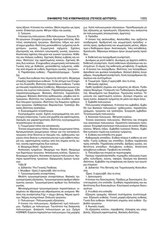 ðñïò Üîïíá. Ç Ýííïéá ôïõ êýêëïõ. ÈÝóç óçìåßïõ ùò ðñïò
êýêëï. Åðßêåíôñç ãùíßá. ÌÝôñï ôüîïõ êáé ãùíßáò.
2. Ôñßãùíá.
Ç Ýííïéá ôïõ ðïëõãþíïõ. Åßäç ðïëõãþíùí. Ôñßãùíá. Åß-
äç ôñéãþíùí. Óôïé÷åßá ôñéãþíùí. ÊñéôÞñéá éóüôçôáò. Éäéü-
ôçôåò éóïóêåëïýò ôñéãþíïõ. Éäéüôçôåò ôüîùí êáé áíôß-
óôïé÷ùí ÷ïñäþí. Éäéüôçôåò ìåóïêáèÝôïõ ôìÞìáôïò êáé äé-
÷ïôüìïõ ãùíßáò. ÓõììåôñéêÜ ó÷Þìáôá. Ó÷Ýóåéò
åîùôåñéêÞò êáé áðÝíáíôé åóùôåñéêÞò ãùíßáò ôñéãþíïõ.
ÁíéóïôéêÝò ó÷Ýóåéò ðëåõñþí êáé ãùíéþí ôñéãþíïõ. ÊÜèå-
ôåò êáé ðëÜãéåò åõèåßåò. Ó÷åôéêÝò èÝóåéò åõèåßáò êáé êý-
êëïõ. Éäéüôçôåò ôçò åöáðôïìÝíçò êýêëïõ. Ó÷åôéêÝò èÝ-
óåéò äõï êýêëùí. Óôïé÷åéþäåéò ãåùìåôñéêÝò êáôáóêåõÝò:
Ãùíßáò ßóçò ìå äïèåßóá, ìåóïêÜèåôçò ôìÞìáôïò, êÜèå-
ôçò áðü óçìåßï óå åõèåßá, äé÷ïôüìïõ ãùíßáò, ôñéãþíïõ.
3. ÐáñÜëëçëåò åõèåßåò - Ðáñáëëçëüãñáììá - ÔñáðÝ-
æéá.
Ãùíßåò äõï åõèåéþí ðïõ ôÝìíïíôáé áðü ôñßôç. Èåþñçìá
ýðáñîçò ðáñÜëëçëùí åõèåéþí. Ôï 5ï áßôçìá ôùí Óôïé÷åß-
ùí ôïõ Åõêëåßäç. Éäéüôçôåò ðáñÜëëçëùí åõèåéþí. Ãùíßåò
ìå ðëåõñÝò ðáñÜëëçëåò Þ êÜèåôåò. ¢èñïéóìá ãùíéþí ôñé-
ãþíïõ êáé êõñôïý ðïëõãþíïõ. Ðáñáëëçëüãñáììá. Åßäç
ðáñáëëçëïãñÜììùí. ÂáóéêÝò éäéüôçôåò ðáñáëëçëï-
ãñÜììùí. ÂáóéêÝò éäéüôçôåò ïñèïãùíßïõ, ñüìâïõ êáé ôå-
ôñáãþíïõ. Éäéüôçôåò ôïõ ôìÞìáôïò ðïõ óõíäÝåé ôá ìÝóá
äõï ðëåõñþí ôñéãþíïõ. Éäéüôçôåò ôçò äéáìÝóïõ ïñèïãþ-
íéïõ ôñéãþíïõ. Ïñèüêåíôñï. Âáñýêåíôñï. ÔñáðÝæéï. Âá-
óéêÝò éäéüôçôåò ôñáðåæßïõ.
4. ÅããåãñáììÝíá ôåôñÜðëåõñá
ÅããåãñáììÝíç ãùíßá. Ó÷Ýóç åããåãñáììÝíçò êáé áíôß-
óôïé÷çò åðßêåíôñçò. Ãùíßá õðü ÷ïñäÞò êáé åöáðôïìÝíçò.
Ïñéóìüò êáé ÷áñáêôçñéóôéêÝò éäéüôçôåò åããåãñáììÝíïõ
ôåôñáðëåýñïõ óå êýêëï.
5. Ãåùìåôñéêïß ôüðïé êáé êáôáóêåõÝò.
¸ííïéá ãåùìåôñéêïý ôüðïõ. Âáóéêïß ãåùìåôñéêïß ôüðïé.
×ñçóéìïðïßçóç ãåùìåôñéêþí ôüðùí ãéá ôçí êáôáóêåõÞ:
ôñéãþíïõ üôáí äßíïíôáé ïé ðëåõñÝò ôïõ, ïñèïãùíßïõ ôñé-
ãþíïõ üôáí äßíåôáé ç õðïôåßíïõóá êáé ç ìßá êÜèåôç ðëåõ-
ñÜ ôïõ, åöáðôïìÝíçò êýêëïõ áðü Ýíá óçìåßï åêôüò áõ-
ôïý, êïéíÞò åöáðôïìÝíçò äõï êýêëùí.
6. Èåþñçìá ÈáëÞ - Ïìïéüôçôá
Áíáëïãßåò ôìçìÜôùí. Èåþñçìá ôïõ ÈáëÞ. Èåþñçìá
ôùí äé÷ïôüìùí ôñéãþíïõ. Áðïëëþíéïò êýêëïò. ¼ìïéá åõ-
èýãñáììá ó÷Þìáôá. ÊáôáóêåõÞ üìïéùí ðïëõãþíùí. Êñé-
ôÞñéá ïìïéüôçôáò ôñéãþíùí. ÅöáñìïãÝò üìïéùí ôñéãþ-
íùí.
ÔÜîç Â´
á. ÄéäáêôÝá ¾ëç ÃåíéêÞò Ðáéäåßáò
É. ¢ëãåâñá: ´Ùñåò 2 þñåò/åâä. üëï ôï Ýôïò
1. ÔñéãùíïìåôñéêÝò óõíáñôÞóåéò
ÌåëÝôç ôñéãùíïìåôñéêþí óõíáñôÞóåùí. ÂáóéêÝò ôñé-
ãùíïìåôñéêÝò åîéóþóåéò. Ôñéãùíïìåôñéêïß áñéèìïß áèñïß-
óìáôïò ãùíéþí. Ôñéãùíïìåôñéêïß áñéèìïß ôïõ äéðëáóßïõ
ãùíßáò.
Ìåôáó÷çìáôéóìïß ôñéãùíïìåôñéêþí ðáñáóôÜóåùí: ãé-
íïìÝíïõ óå Üèñïéóìá êáé áèñïßóìáôïò óå ãéíüìåíï. Ìå-
ëÝôç ôçò óõíÜñôçóçò F(÷) = áçì÷+âóõí÷. Íüìïò çìéôü-
íùí. Íüìïò óõíçìéôüíùí. Åðßëõóç ôñéãþíïõ.
2. Ðïëõþíõìá - ÐïëõùíõìéêÝò åîéóþóåéò
Ç Ýííïéá ôïõ ðïëõùíýìïõ. ÁñéèìçôéêÞ ôéìÞ ðïëõùíý-
ìïõ. ÐñÜîåéò ìå ðïëõþíõìá. Ôáõôüôçôá ôçò äéáßñåóçò
ðïëõùíýìùí. Äéáßñåóç ðïëõùíýìùí ìå ÷-ñ. Ó÷Þìá
HORNER. Åýñåóç ðáñáãüíôùí ðïëõùíýìïõ ôçò ìïñöÞò
÷-ñ. Ëýóç ðïëõùíõìéêþí åîéóþóåùí. Ðñïóäéïñéóìüò ñß-
æáò åîßóùóçò ìå ðñïóÝããéóç. Åîéóþóåéò ðïõ áíÜãïíôáé
óå ðïëõùíõìéêÝò (êëáóìáôéêÝò, Üññçôåò).
3. Ðñüïäïé
Ç Ýííïéá ôçò áêïëïõèßáò. Áêïëïõèßåò ðïõ ïñßæïíôáé
áíáäñïìéêÜ. ÁñéèìçôéêÞ êáé ãåùìåôñéêÞ ðñüïäïò: í-
ïóôüò üñïò, áñéèìçôéêüò êáé ãåùìåôñéêüò ìÝóïò, Üèñïé-
óìá í äéáäï÷éêþí üñùí. Áíáôïêéóìüò. ºóåò êáôáèÝóåéò.
×ñåïëõóßá. ¢èñïéóìá áðåßñùí üñùí ãåùìåôñéêÞò ðñïü-
äïõ.
4. ÅêèåôéêÞ êáé ëïãáñéèìéêÞ óõíÜñôçóç
ÄõíÜìåéò ìå ñçôü åêèÝôç. ÄõíÜìåéò ìå Üññçôï åêèÝôç.
ÅêèåôéêÞ óõíÜñôçóç. Ëýóç åêèåôéêþí åîéóþóåùí êáé óõ-
óôçìÜôùí. Ï íüìïò ôçò åêèåôéêÞò ìåôáâïëÞò. Ï áñéèìüò
e. Ç Ýííïéá ôïõ ëïãáñßèìïõ. Éäéüôçôåò ôùí ëïãáñßèìùí.
Äåêáäéêïß êáé öõóéêïß ëïãÜñéèìïé. ÁëëáãÞ âÜóçò ëïãá-
ñßèìïõ. ËïãáñéèìéêÞ óõíÜñôçóç. Ëýóç ëïãáñéèìéêþí åîé-
óþóåùí êáé óõóôçìÜôùí.
ÉÉ. Ãåùìåôñßá: ¿ñåò 2 þñåò/åâä. üëï ôï Ýôïò
1. ÌåôñéêÝò ó÷Ýóåéò
ÏñèÞ ðñïâïëÞ óçìåßïõ êáé ôìÞìáôïò óå Üîïíá. Ðõèá-
ãüñåéï èåþñçìá. Ãåíßêåõóç ôïõ Ðõèáãüñåéïõ èåùñÞìá-
ôïò. ÈåùñÞìáôá ôùí äéáìÝóùí. ÔÝìíïõóåò êýêëïõ. ÔÝ-
ìíïõóá êáé åöáðôïìÝíç êýêëïõ. Äýíáìç óçìåßïõ ùò
ðñïò êýêëï. Äéáßñåóç ôìÞìáôïò óå ìÝóï êáé Üêñï ëüãï.
2. ÅìâáäÜ ðïëõãþíùí
ÐïëõãùíéêÝò åðéöÜíåéåò. Ç Ýííïéá ôïõ åìâáäïý. Åìâá-
äÜ ôùí âáóéêþí ðïëõãþíùí: ïñèïãùíßïõ, ðáñáëëçëï-
ãñÜììïõ, ôñéãþíïõ êáé ôñáðåæßïõ. Óýãêñéóç åìâáäþí.
Ôåôñáãùíéóìüò ðïëõãþíïõ.
3. ÊáíïíéêÜ ðïëýãùíá - ÌÝôñçóç êýêëïõ
¸ííïéá êáíïíéêïý ðïëõãþíïõ. Éäéüôçôåò êáé óôïé÷åßá
ôùí êáíïíéêþí ðïëõãþíùí. Ïìïéüôçôá êáíïíéêþí ðïëõ-
ãþíùí. ÅããñáöÞ êáíïíéêþí ðïëõãþíùí óå êýêëï. ÌÞêïò
êýêëïõ. ÌÞêïò ôüîïõ. Åìâáäüí êõêëéêïý äßóêïõ. Åìâá-
äüí êõêëéêïý ôïìÝá êáé êõêëéêïý ôìÞìáôïò.
4. Åõèåßåò êáé åðßðåäá óôï ÷þñï
Êáèïñéóìüò åðéðÝäïõ. Åõèåßá ðëÜãéá Þ êÜèåôç óå åðß-
ðåäï. Ãùíßá åõèåßáò êáé åðéðÝäïõ. Åõèåßá ðáñÜëëçëç
ðñïò åðßðåäï. ÐáñÜëëçëá åðßðåäá. Äßåäñåò ãùíßåò, êá-
èåôüôçôá åðéðÝäùí. Áóýìâáôåò åõèåßåò. Áðüóôáóç
áóýìâáôùí åõèåéþí. ÐñïâïëÞ óå åðßðåäï.
5. Ðïëýåäñá êáé óôåñåÜ åê ðåñéóôñïöÞò
Ðñßóìá, ðáñáëëçëåðßðåäï, ðõñáìßäá, êüëïõñïò ðõñá-
ìßäá, êýëéíäñïò, êþíïò, óöáßñá. Ïñéóìïß êáé âáóéêÝò
éäéüôçôåò. Åìâáäüí ôçò åðéöÜíåéáò êáé üãêïò ôùí áíùôÝ-
ñù óôåñåþí.
â. ÄéäáêôÝá ´Õëç ÈåôéêÞò êáé Ôå÷íïëïãéêÞò Êáôåýèõí-
óçò
´Ùñåò: 3 þñåò/åâä. üëï ôï Ýôïò
1. Äéáíýóìáôá
Ç Ýííïéá ôïõ äéáíýóìáôïò. ÐñÜîåéò ìå äéáíýóìáôá. Óõ-
íôåôáãìÝíåò óôï åðßðåäï. ÓõíèÞêç ðáñáëëçëßáò êáé êá-
èåôüôçôáò äõï äéáíõóìÜôùí. Åóùôåñéêü ãéíüìåíï äéáíõ-
óìÜôùí.
2. Ç åõèåßá óôï åðßðåäï
Åîßóùóç ãñáììÞò. ÁëëáãÞ óõóôÞìáôïò óõíôåôáãìÝ-
íùí. Åîßóùóç åõèåßáò. ÃåíéêÞ ìïñöÞ åîßóùóçò åõèåßáò.
Ãùíßá äýï åõèåéþí. Áðüóôáóç óçìåßïõ áðü åõèåßá - Åì-
âáäüí ôñéãþíïõ.
3. ÊùíéêÝò ôïìÝò
Ïé åîéóþóåéò êýêëïõ, ðáñáâïëÞò, Ýëëåéøçò êáé õðåñ-
âïëÞò. Åîßóùóç åöáðôïìÝíçò. ÂáóéêÝò éäéüôçôåò.
ÅÖÇÌÅÑÉÓ ÔÇÓ ÊÕÂÅÑÍÇÓÅÙÓ (ÔÅÕ×ÏÓ ÄÅÕÔÅÑÏ) 1355
 