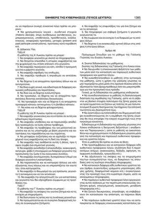 ïõ íá ðáñÜãïõí óõíå÷Þ óõíåêôéêü ëüãï ðñÝðåé íá ìðï-
ñïýí :
• Íá ÷ñçóéìïðïéïýí ëïãéêÜ - óõíäåôéêÜ óôïé÷åßá
(rhetoric devices), üðùò óõíäÝóìïõò (áíôéèåôéêïýò, óõ-
ìðåñáóìáôéêïýò, õðïèåôéêïýò, ðñïóèåôéêïýò, åíáëëá-
êôéêïýò), áíáöïñéêÝò ðñïôÜóåéò, ìåôï÷Ýò (present and
past participle constructions), ðñïôÜóåéò êáôÜ ðáñÜèåóç
êôë.
Â. ÄéäáêôÝá ´Õëç
ÔÜîç Á´
Ï ìáèçôÞò ôçò Á´ Ëõêåßïõ ðñÝðåé íá ìðïñåß :
1. Íá áíáöÝñåé ãåãïíüôá ìå óêïðü íá ðëçñïöïñÞóåé.
2. Íá äéçãåßôáé åðåéóüäéá Þ éóôïñßåò åêöñÜæïíôáò êáé
ôçí øõ÷ïëïãéêÞ ôïõ óôÜóç áðÝíáíôé óôá ãåãïíüôá.
3. Íá åêöñÜæåé ðåñéÝñãåéá ãéá êÜôé, åëðßäá Þ ðñïóìïíÞ
ãéá Ýíá åõ÷Üñéóôï ãåãïíüò.
4. Íá åêöñÜæåé óöïäñÝò ôïõ åðéèõìßåò.
5. Íá åêöñÜæåé ðñïèõìßá Þ áðñïèõìßá íá åêôåëÝóåé
åíôïëÝò.
6. Íá äÝ÷åôáé Þ íá áðïññßðôåé ðñïôÜóåéò Üëëùí êáé íá
áíôéðñïôåßíåé.
7. Íá äßíåé åõ÷Ýò ãåíéêÜ, êáé åéäéêüôåñá óå äéÜöïñåò êïé-
íùíéêÝò åêäçëþóåéò êáé ðåñéóôÜóåéò.
8. Íá äßíåé êáé íá äÝ÷åôáé óõëëõðçôÞñéá.
9. Íá ðñïóêáëåß, íá äÝ÷åôáé êáé íá áðïññßðôåé ðñï-
óêëÞóåéò äßíïíôáò êáôÜëëçëåò äéêáéïëïãßåò.
10. Íá ðñïóöÝñåé êÜôé êáé íá äÝ÷åôáé Þ íá áðïññßðôåé
ðñïóöïñÜ êÜðïéïõ áíôéêåéìÝíïõ Þ ôç âïÞèåéá êÜðïéïõ.
11. Íá êÜíåé êáé íá äÝ÷åôáé öéëïöñïíÞóåéò.
ÔÜîç Â´
Ï ìáèçôÞò ôçò Â´ Ëõêåßïõ ðñÝðåé íá ìðïñåß :
1. Íá åêöñÜæåé ãåíéêåýóåéò êáé íá åíôÜóóåé óå áõôÝò êáé
åéäéêüôåñåò ðåñéðôþóåéò.
2. Íá åêöñÜæåé õðïèÝóåéò êáé íá ðáñïõóéÜæåé áðïäåß-
îåéò ðñïêåéìÝíïõ íá ëýóåé êÜðïéï ðñüâëçìá.
3. Íá åêöñÜæåé ôéò ðñïâëÝøåéò ôïõ ãéá ìåëëïíôéêÜ ãå-
ãïíüôá êáé íá ôéò õðïóôçñßæåé ìå âÜóç ãåãïíüôá êáé êá-
ôáóôÜóåéò ôïõ ðáñåëèüíôïò êáé ôïõ ðáñüíôïò.
4. Íá ìåôáöÝñåé óõæçôÞóåéò êáé íá ó÷ïëéÜæåé ôï ðåñéå-
÷üìåíü ôïõò åêöñÜæïíôáò êáé ôç äéêÞ ôïõ Üðïøç.
5. Íá åêöñÜæåé ðþò áéóèÜíåôáé áõôüò Þ Üëëïò, ðñéí Þ
áöïý óõìâåß Ýíá óçìáíôéêü ãåãïíüò.
6. Íá åêöñÜæåé áéóéïäïîßá Þ áðáéóéïäïîßá, áíáêïýöéóç,
áíçóõ÷ßá, öüâï Þ óôåíï÷þñéá ãéá äéÜöïñá ãåãïíüôá ôçò
ðñïóùðéêÞò ôïõ æùÞò Þ ôïõ êïéíùíéêïý óõíüëïõ.
7. Íá åêöñÜæåé áíõðïìïíçóßá, äõóáñÝóêåéá Þ èõìü ãéá
äéÜöïñá ãåãïíüôá Þ êáôáóôÜóåéò.
8. Íá ðáñáðïíåßôáé êáé íá êáôçãïñåß Üëëïõò ãéá êÜôé
åîçãþíôáò ôïõò ëüãïõò êáé íá õðåñáóðßæåôáé ôïí åáõôü
ôïõ, üôáí êáôçãïñåßôáé.
9. Íá åêöñÜæåé ôï èáõìáóìü ôïõ ãéá ðñüóùðá, ãåãïíü-
ôá Þ áíôéêåßìåíá êáé íá ôïí áéôéïëïãåß.
10. Íá åêöñÜæåé ôçí áðïãïÞôåõóÞ ôïõ ãéá êáôáóôÜóåéò
êáé ãåãïíüôá ðïõ äåí åîåëß÷èçêáí óýìöùíá ìå ôéò ðñïó-
äïêßåò ôïõ.
ÔÜîç Ã´
Ï ìáèçôÞò ôçò Ã´ Ëõêåßïõ ðñÝðåé íá ìðïñåß :
1. Íá åêöñÜæåé ôéò áðüøåéò ôïõ ãéá Ýíá æÞôçìá êáé íá ôéò
åíéó÷ýåé ìå åðé÷åéñÞìáôá.
2. Íá äéáôõðþíåé ôéò áéôßåò êáé ôéò óõíÝðåéåò ãåãïíüôùí.
3. Íá ðñáãìáôåýåôáé êáé íá óõãêñßíåé äéáöïñåôéêÝò ëý-
óåéò óå óõãêåêñéìÝíá æçôÞìáôá.
4. Íá åêöñÜæåé ôéò åðéöõëÜîåéò ôïõ ãéá Ýíá æÞôçìá êáé
íá ôéò áéôéïëïãåß.
5. Íá ðëçñïöïñåß ãéá óïâáñÜ æçôÞìáôá Þ ãåãïíüôá
áíáëýïíôÜò ôá.
6. Íá óõìöùíåß êáé íá åíéó÷ýåé Þ íá äéáöùíåß ìå ôéò áðü-
øåéò Üëëùí.
7. Íá äÝ÷åôáé Þ íá áíáóêåõÜæåé êñéôéêÞ Üëëùí óôéò áðü-
øåéò Þ óôá Ýñãá Üëëùí.
¢ñèñï 46
Ðñüãñáììá Óðïõäþí ãéá ôï ìÜèçìá ôçò ÃáëëéêÞò
Ãëþóóáò ôïõ Åíéáßïõ Ëõêåßïõ.
A. Óêïðïß äéäáóêáëßáò ôïõ ìáèÞìáôïò
Óêïðüò ôçò äéäáóêáëßáò ôçò ÃáëëéêÞò óôï Ëýêåéï åßíáé:
• Íá äéåõñõíèåß ç åðéêïéíùíéáêÞ Äåîéüôçôá ôùí ìáèç-
ôþí ìÝóá áðü ôçí êáôáíüçóç êáé ðáñáãùãÞ áõèåíôéêïý
ðñïöïñéêïý êáé ãñáðôïý ëüãïõ.
• Íá åõáéóèçôïðïéçèïýí ïé ìáèçôÝò óôçí áõôïíïìßá
ôçò ìÜèçóçò, þóôå ç ÷ñÞóç ôçò ãáëëéêÞò ãëþóóáò íá
ìçí ðåñéïñßæåôáé ìüíï ìÝóá óôá ó÷ïëéêÜ ðëáßóéá áëëÜ íá
áîéïðïéåßôáé ôüóï âñá÷õðñüèåóìá üóï êáé ìáêñïðñüèå-
óìá ãéá ôçí ðñïóùðéêÞ ôïõò ðñüïäï.
ÃåíéêÜ, ìå ôç äéäáóêáëßá ôïõ ìáèÞìáôïò åðéäéþêåôáé:
• Íá óõíåéäçôïðïéÞóïõí ïé ìáèçôÝò ôç äéáðïëéôéóìéêÞ
äéÜóôáóç ôçò åêìÜèçóçò ôçò ÃáëëéêÞò, þóôå íá ôç óÝâï-
íôáé ùò âáóéêü óôïé÷åßï ðïëéôéóìïý ôçò îÝíçò ÷þñáò êáé
íá ðñïåôïéìáóôïýí íá æÞóïõí ùò ðïëßôåò óå ìéá ðïëõðï-
ëéôéóìéêÞ Åõñþðç äéáôçñþíôáò ôáõôü÷ñïíá ôçí åëëçíéêÞ
ôáõôüôçôá êáé éäéáéôåñüôçôÜ ôïõò.
• Íá áíáðôýîïõí áõôïðåðïßèçóç êáé äçìéïõñãéêÞ óêÝ-
øç óõíåéäçôïðïéþíôáò üôé ç åêìÜèçóç ôçò îÝíçò ãëþó-
óáò èá ôïõò åðéôñÝøåé ôçí åíåñãü óõììåôï÷Þ ôïõò óôçí
ðáãêüóìéá êïéíüôçôá.
ÅéäéêüôåñáìåôçäéäáóêáëßáôçòãáëëéêÞòãëþóóáòóôï
Ëýêåéï åðéäéþêåôáé ç äéåýñõíóç äåîéïôÞôùí ( áðïäåêôé-
êþí êáé Ðáñáãùãéêþí ), þóôå ïé ìáèçôÝò íá ïéêåéïðïéç-
èïýí êáé íá ÷ñçóéìïðïéïýí ôç äéäáóêüìåíç ãëþóóá ìÝóá
áðü ôçí êáôáíüçóç êáé ðáñáãùãÞ áõèåíôéêïý ðñïöïñé-
êïý êáé ãñáðôïý ëüãïõ.
¸ôóé ïé ìáèçôÝò èá ðñÝðåé íá åßíáé óå èÝóç:
• Íá ðñïóëáìâÜíïõí êáé íá êáôáíïïýí äéÜöïñá åßäç
áõèåíôéêïý ðñïöïñéêïý ëüãïõ (óõæÞôçóç äýï Þ ðåñéó-
óïôÝñùí áôüìùí, áíáêïéíþóåéò, äéÜëåîç, áöÞãçóç, ôç-
ëåöùíéêÞ óõíäéÜëåîç, ôñáãïýäéá êôë.).
• Íá áîéïëïãïýí ôéò óêÝøåéò êáé ôá åðé÷åéñÞìáôá
ôïõ/ôùí óõíïìéëçôÞ/ôùí ôïõò, íá äéáêñßíïõí ôéò óðïõ-
äáßåò áðü ôéò ëéãüôåñï óðïõäáßåò ðëçñïöïñßåò.
• Íá êáôáíïïýí äéÜöïñá åßäç áõèåíôéêïý ãñáðôïý ëü-
ãïõ (Üñèñá, óõíåíôåýîåéò, ãñÜììáôá, ìðñïóïýñåò, ïäç-
ãßåò ÷ñÞóçò, äéáöçìéóôéêÜ êåßìåíá êôë.) óõãêåíôñþíï-
íôáò ôçí ðñïóï÷Þ ôïõò óôá êõñéüôåñá óçìåßá, þóôå íá
áðïêïìßóïõí ðëçñïöïñßåò.
• Íá ðáñÜãïõí áõèåíôéêü ðñïöïñéêü ëüãï ïñãáíþíï-
íôáò áõôüí áíÜëïãá ìå ôçí ðåñßðôùóç åðéêïéíùíßáò (óõ-
æÞôçóç öéëéêÞ, åðáããåëìáôéêÞ, áíáêïßíùóç, ìåôÜäïóç
ðëçñïöïñßáò êôë.).
• Íá æçôïýí äéåõêñéíßóåéò, åðáíÜëçøç, íá åðéâåâáéþ-
íïõí üôé êáôáíüçóáí ôçí áðÜíôçóç, íá ðáßñíïõí èÝóç
êôë.
• Íá ðáñÜãïõí áõèåíôéêü ãñáðôü ëüãï ðïõ íá áíôá-
ðïêñßíåôáé óå äéÜöïñåò åðéêïéíùíéáêÝò êáôáóôÜóåéò (áß-
ÅÖÇÌÅÑÉÓ ÔÇÓ ÊÕÂÅÑÍÇÓÅÙÓ (ÔÅÕ×ÏÓ ÄÅÕÔÅÑÏ) 1385
 