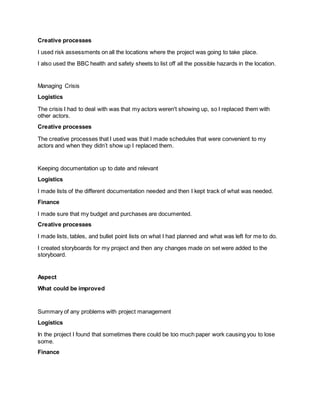 Script for powerpoint learning aim d | PDF