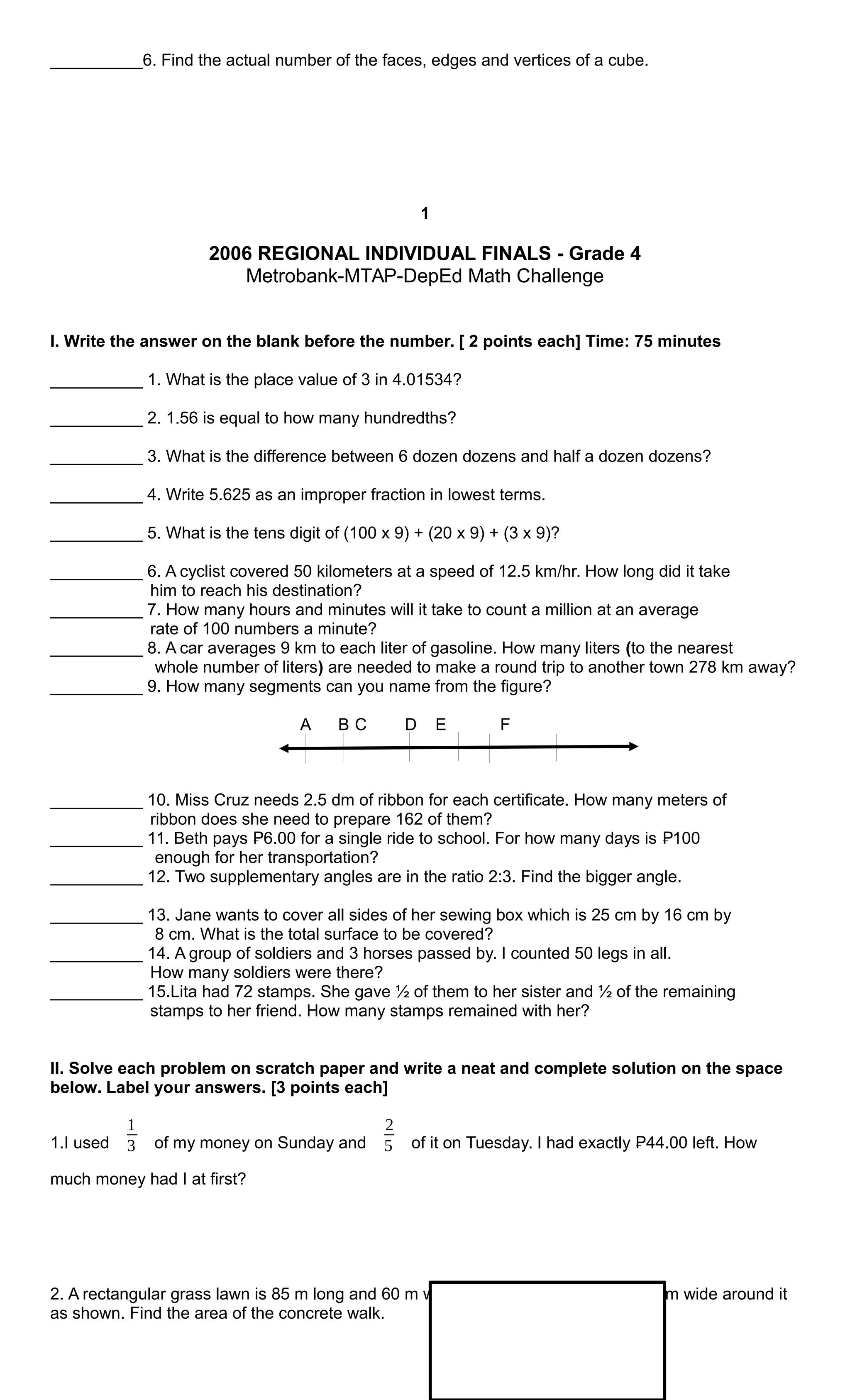 Grade 4 MTAP Reviewer | PDF | Stamps and Coins | Collecting