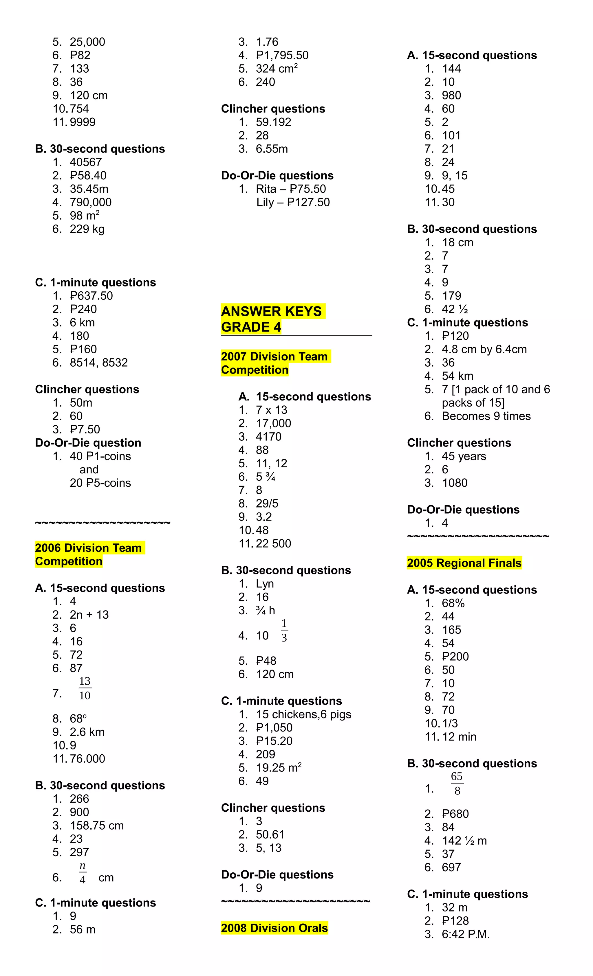 Grade 4 MTAP Reviewer | PDF | Stamps and Coins | Collecting