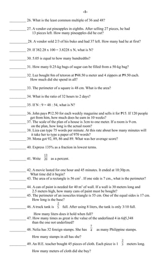 Grade 4 MTAP Reviewer | PDF