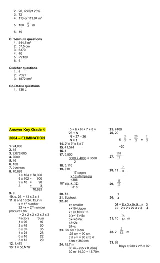 Grade 4 MTAP Reviewer | PDF