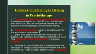 Therapeutic approach clinical Psychology | DOCX