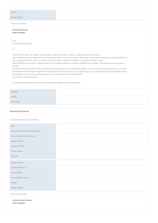 tender document preparation sample configratioon | PDF