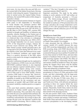Mutual interactions and Inter-relationships between “Weather” and ...