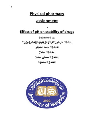 Effect of pH on stability of drugs, importance of pH on stability of ...