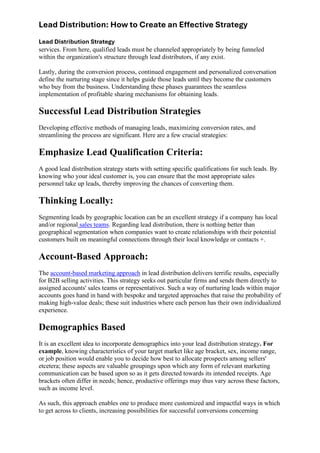 b2b lead generation and appointment setting services | PDF