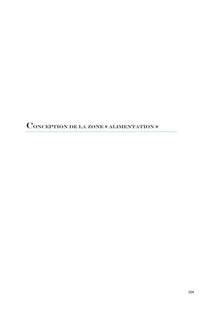 Conception de la zone « alimentation »




                                         104
 