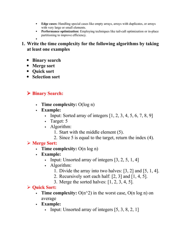 Data analysis and algorithm analysis presentation | DOCX
