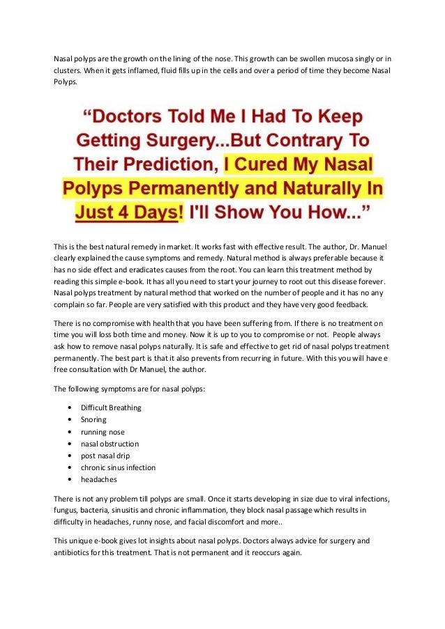 How To Get Rid Of Nose Polyps Naturally How To Get Rid Of Nose Polyps Naturally