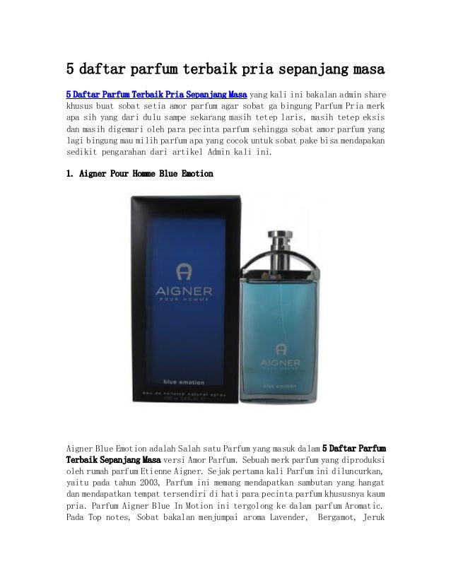 5 daftar parfum terbaik pria sepanjang masa 5 daftar parfum terbaik pria sepanjang masa
